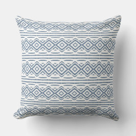 Almofada Travesseiro Moderno Azul e Branco