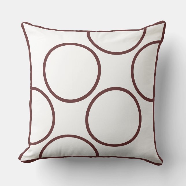 Almofada travesseiro moderno castanho e teal (Frente)