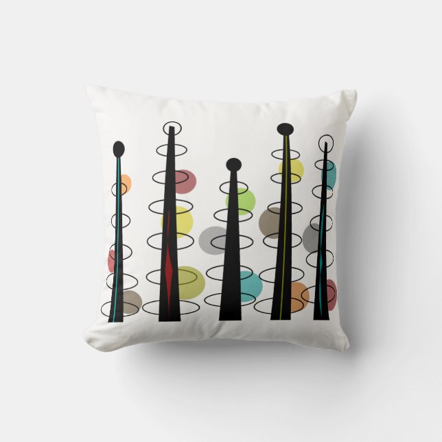 Almofada Travesseiro Moderno do século médio - X inspirado (Frente)