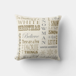 Almofada Travesseiro moderno do White Christmas do vintage
