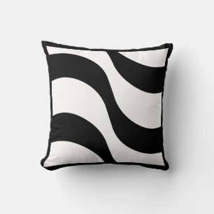 Almofada travesseiro moderno padrão branco + zebra listrad