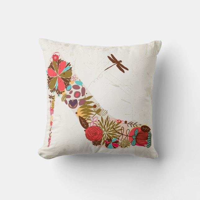 Almofada Travesseiro MoJo Americano Calçado Flor (Frente)