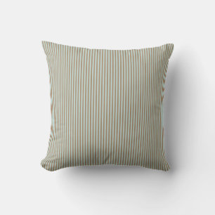 Almofada Travesseiro MOJO Americano de Stripe Marrom e Azul