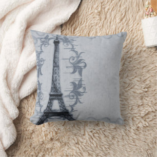 Almofada Travesseiro MoJo Americano Grunge de Paris Azul