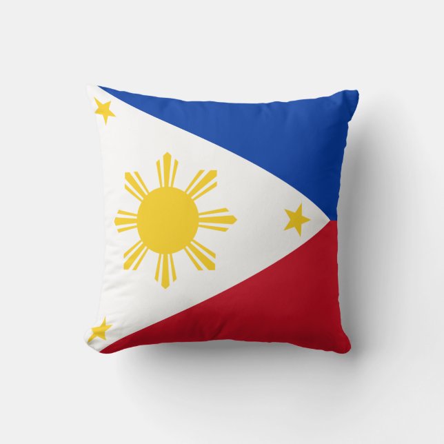 Almofada Travesseiro MoJo com bandeira das Filipinas (Frente)