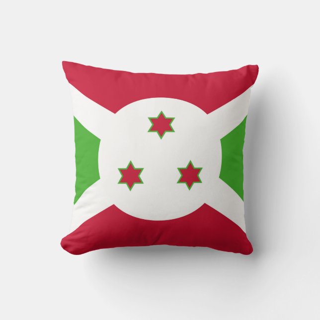 Almofada Travesseiro MoJo com bandeira do Burundi (Frente)
