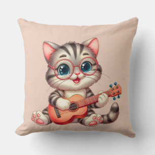 Almofada Travesseiro Musical de Gato Divertido para Criança