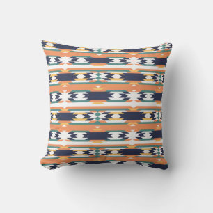 Almofada Travesseiro Nativo Americano Amarelo e Teal