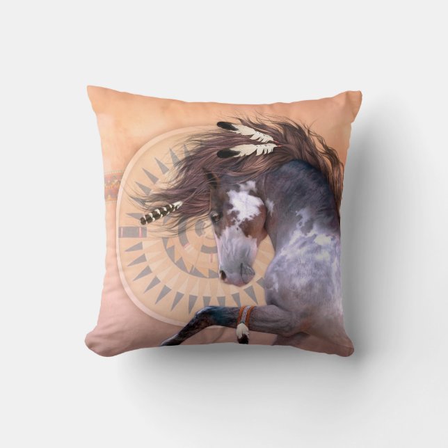 Almofada Travesseiro nativo do desenhista do espírito (Frente)