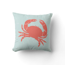 Travesseiro náutico com azul-caranguejo