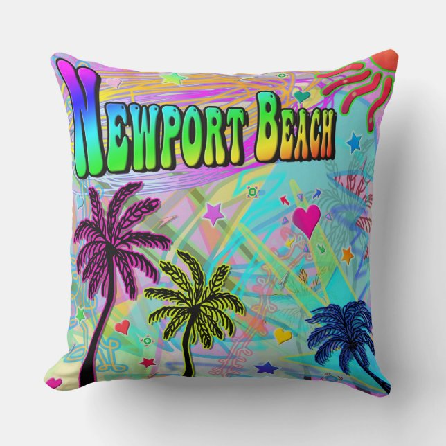 Almofada Travesseiro Newport Beach Vivid Romance (Frente)