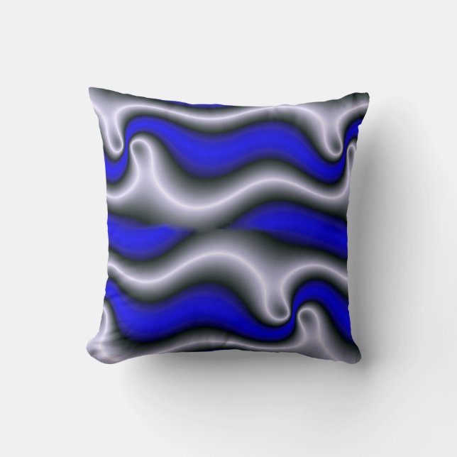 Almofada Travesseiro no estilo abstrato moderno, preto, bra (Frente)