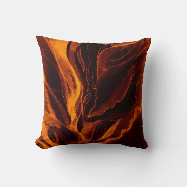 Almofada Travesseiro--Papoilas alaranjadas gigantes (Frente)