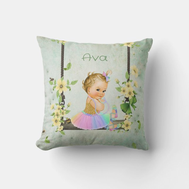 Almofada Travesseiro para Berçário de Menina (Frente)