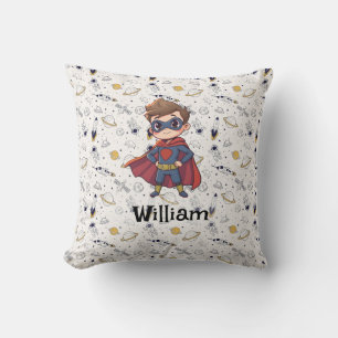 Almofada Travesseiro Personalizado com Nome de Super-Herói 