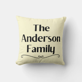 Almofada Travesseiro Personalizado com o Nome da Família An