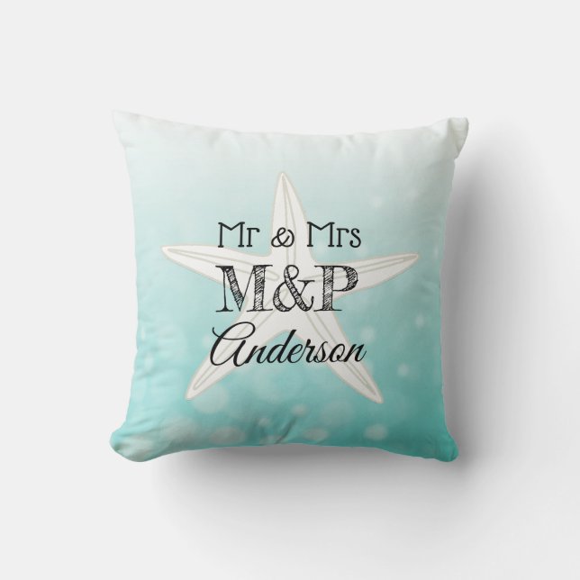 Almofada Travesseiro personalizado da Starfish Beach House (Frente)