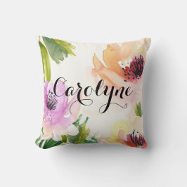 Almofada Travesseiro Personalizado de Flores de Água bonito