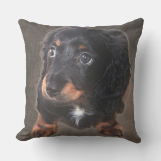 Almofada Travesseiro Personalizado de Foto Puppy Dachshund