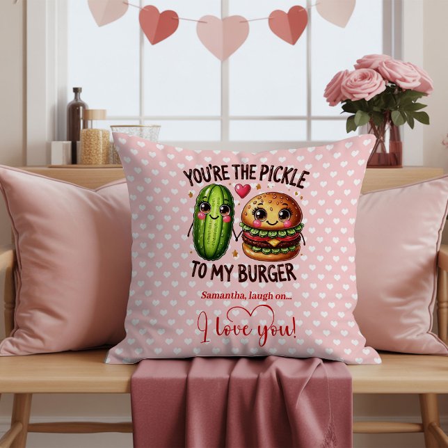 Almofada Travesseiro Personalizado de Presente de Amor Engr (Personalized Funny Love Pillow Cartoon Food)