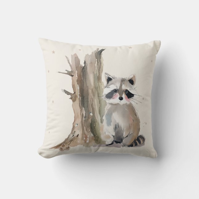 Almofada Travesseiro Personalizado de Raccoon (Frente)