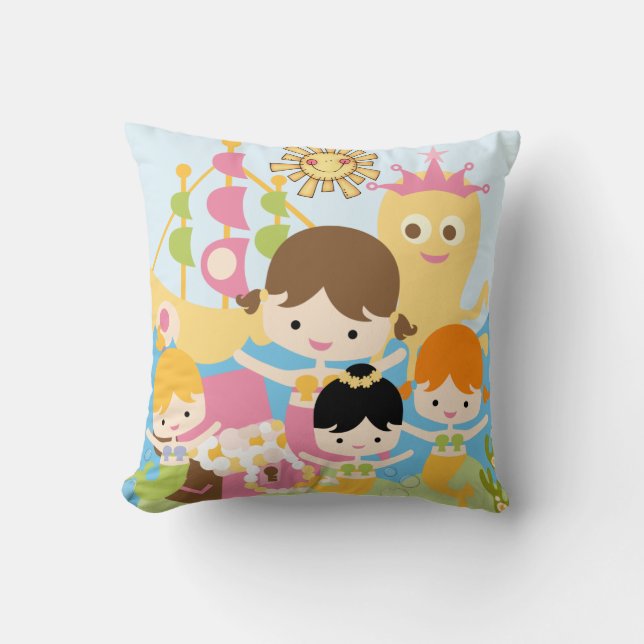 Almofada Travesseiro Personalizado de Sereias (Frente)