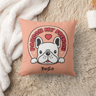 Almofada Travesseiro Personalizado do Bulldog Francês com C