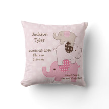 Travesseiro personalizado "Elefantes empilhados co