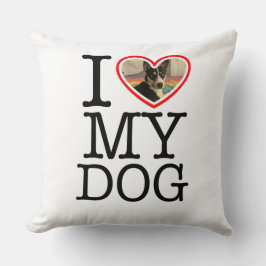 Almofada Travesseiro Personalizado Eu Amo Meu Cachorro
