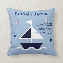 Almofada Travesseiro personalizado "Náutico/Navio de vela"
