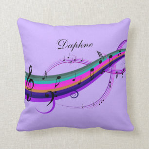 Almofada Travesseiro personalizado notas da música do