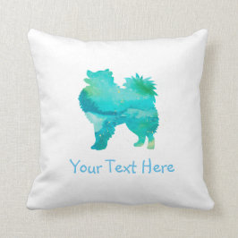 Almofada Travesseiro Personalizável de Cachorro Esquimó Ame