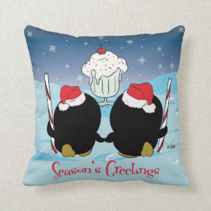 Almofada travesseiro Pinguins sorvete