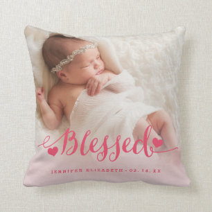 Almofada Travesseiro Pink Baby Birth Photo Keepsasasasaame