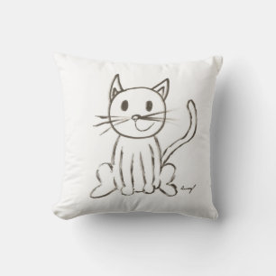 Almofada Travesseiro pintado do gatinho