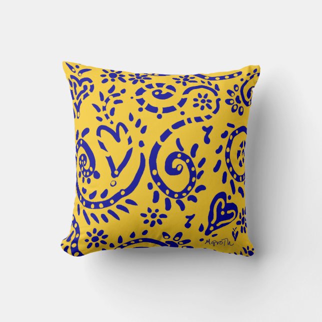 Almofada travesseiro pip azul (Frente)