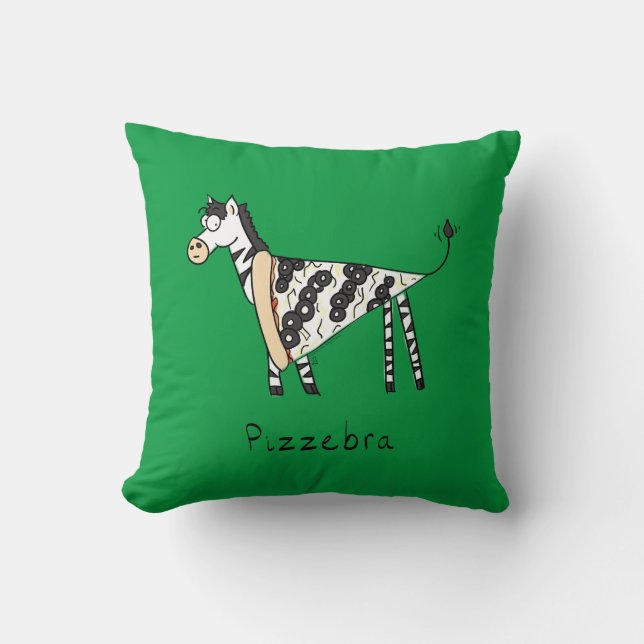 Almofada Travesseiro Pizzebra Pizza Zebra (Frente)