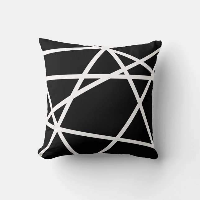 Almofada Travesseiro preto e branco (Frente)