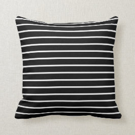 Almofada Travesseiro preto e branco das listras