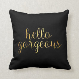 Almofada Travesseiro - preto lindo do ouro olá!