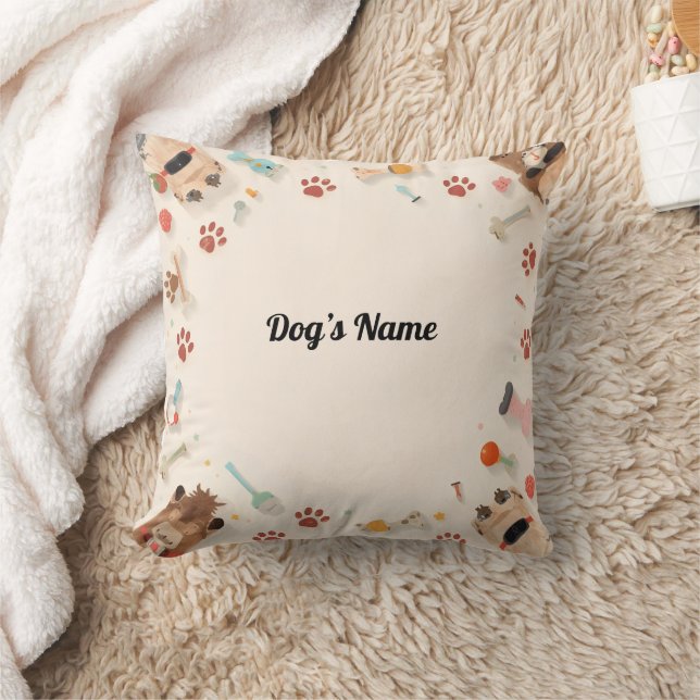 Almofada Travesseiro Pup Cozy Paws e Personalizado (Cobertor)