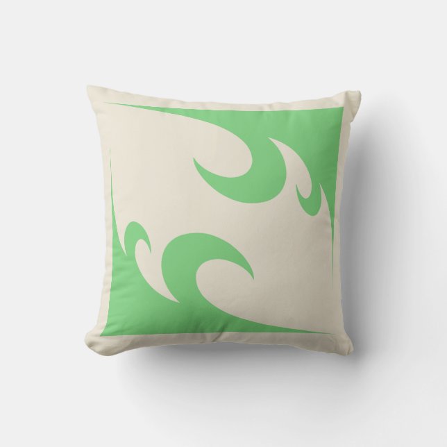 Almofada Travesseiro Quadrado de Fronteira Verde - Ca Minim (Frente)