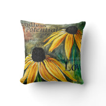 Travesseiro quadrado de inspiração potencial