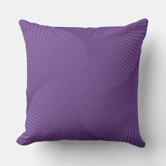 Almofada Travesseiro quadrado, Design espiral roxo (Frente)