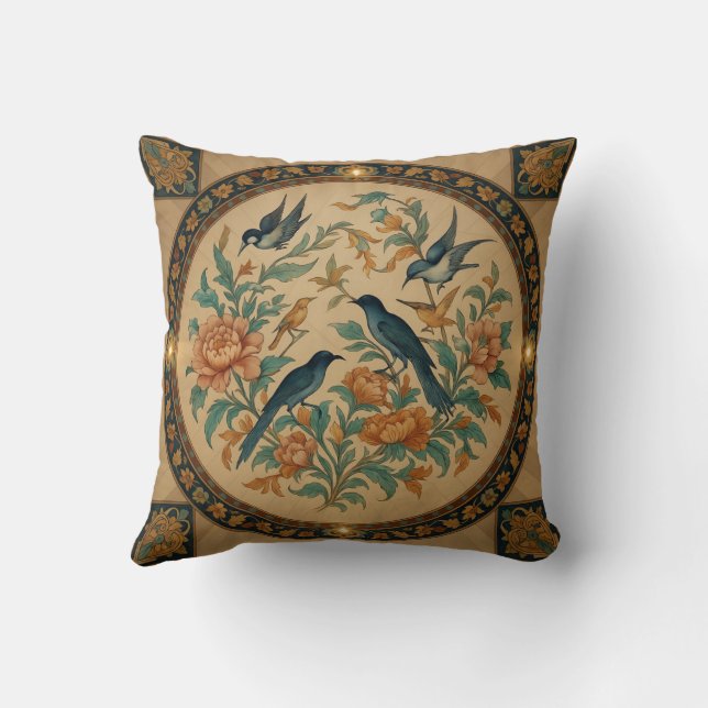 Almofada Travesseiro quadrado Design persa tradicional (Verso)