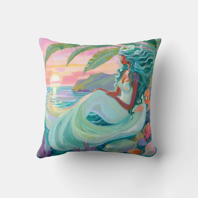 Almofada Travesseiro Quadrado Mermaid (Verso)