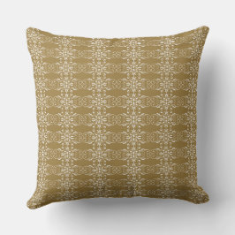 Almofada Travesseiro Quadrado Ornamental Dourado Clássico