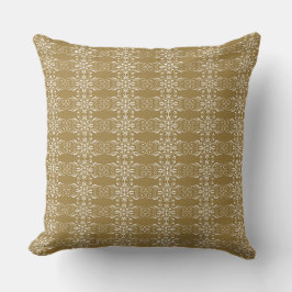Almofada Travesseiro Quadrado Ornamental Dourado Clássico