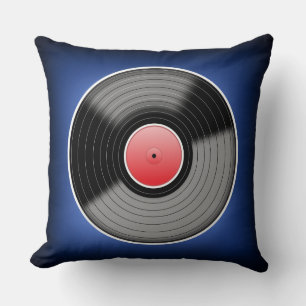 Almofada Travesseiro Quadrado Vinyl Junkie Blue Fade
