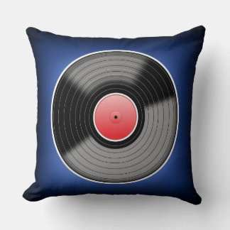Almofada Travesseiro Quadrado Vinyl Junkie Blue Fade